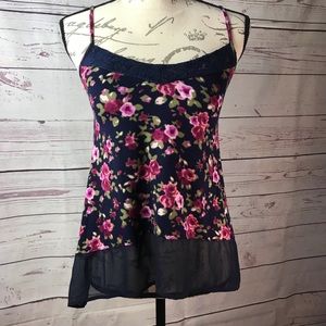 2 Tops Mason + Mackenzie Cami Sheer Floral XS